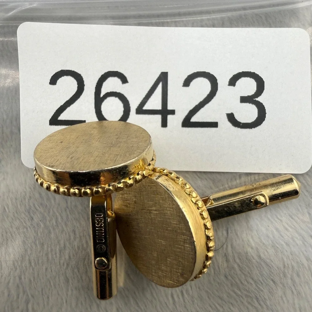 Vintage Destiny‎ Cufflinks Gold Tone